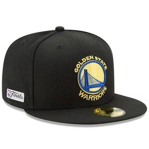 New Era NBA Golden State Warriors Black UV 59FIFTY Fitted Hat Size 7 3/8 NWT